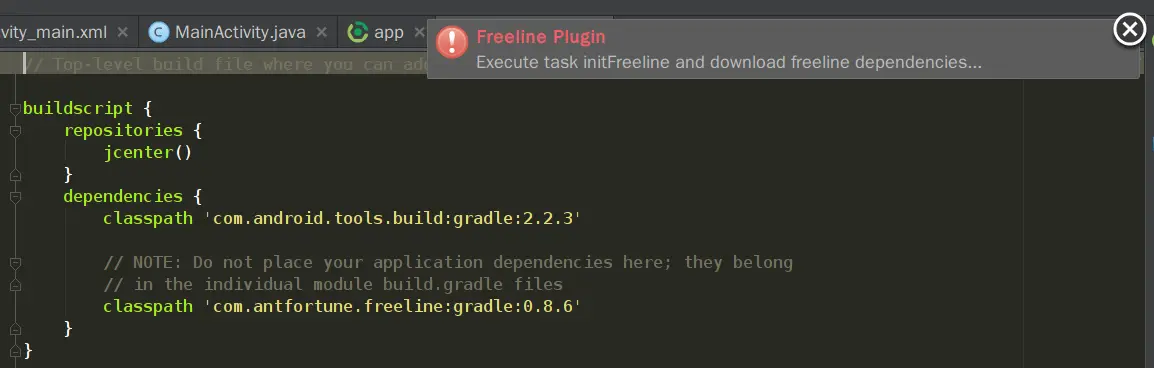 提示执行 Gradle task