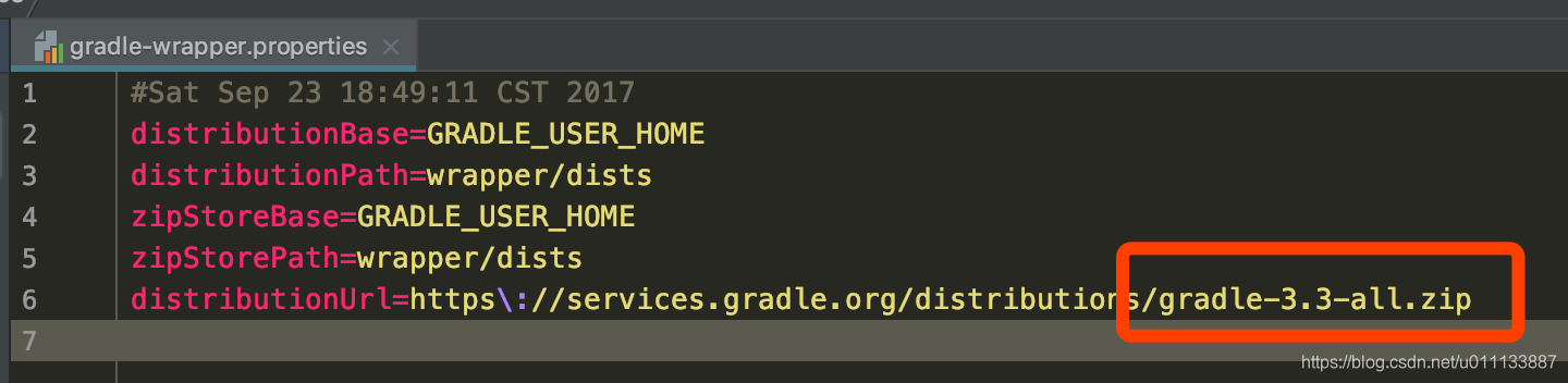 项目的 Gradle 版本